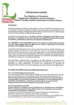 Code De Bonne Conduite