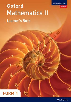 Form 1 Mathematics II LB Extract