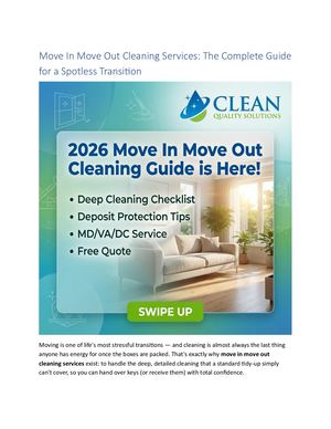 Professional Move In & Move Out Cleaning Services Full Guide 2026