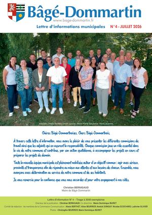 Bâgé-Dommartin Lettre Infos Numéro 4