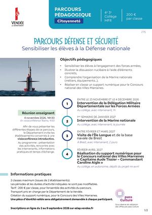 Parcours Défense et sécurité