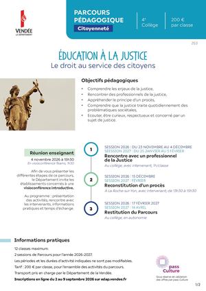 Parcours Éducation à la Justice