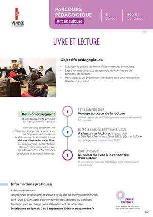 Parcours Livre et lecture