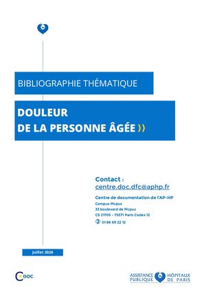 Douleur Personne Agée 2026