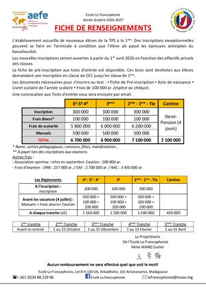 Les Infos - 2nd degré (La Francophonie)