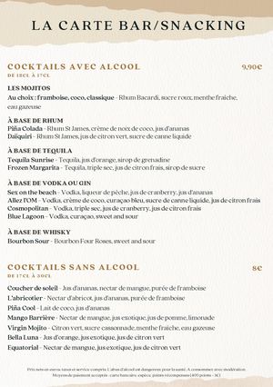 Carte O'Zé Bar