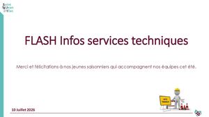 10 07 26 Flash Infos Du Service Techniques