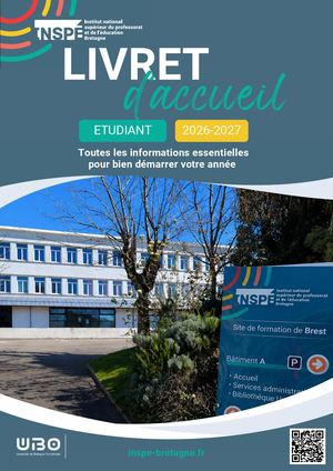 Livret Accueil Inspe 2026 Numérique