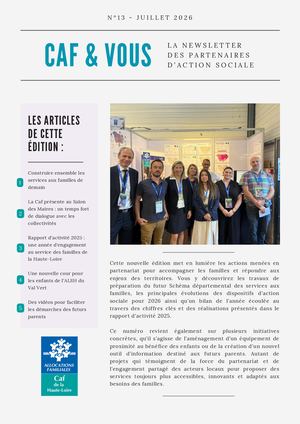 Newsletter Caf & vous - N°13 Juillet 2026