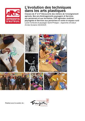 Livret Evolution des techniques dans les arts plastiques 2024-2025