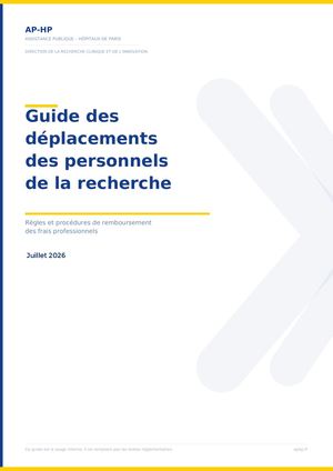 Guide des déplacements des personnels de la recherche