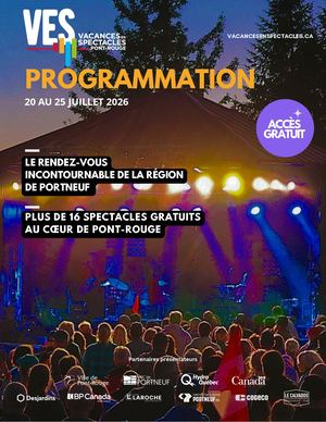 PROGRAMME OFFICIEL 2026 FESTIVAL VACANCES EN SPECTACLES  - PONT-ROUGE - GRATUIT POUR TOUS