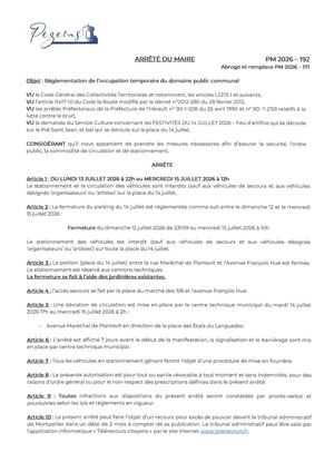 Arrêtés 10 07 2026
