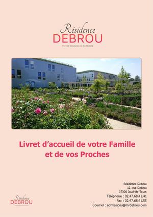 Livret D'accueil Familles Et Proches Version Définitive