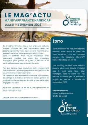 Le Mag'actu Juil Sept 2026 Mand'apf France Handicap N°3 3