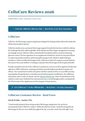 CelluCare Order Online – Official Packages & Current Price