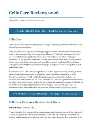 CelluCare Order Online – Official Packages & Current Price