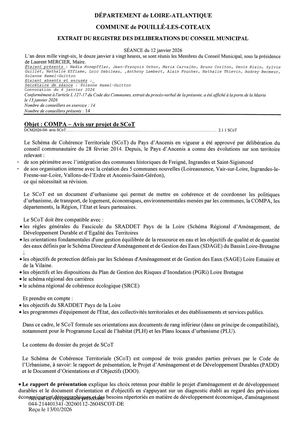 Pouillé-les Coteaux Avis SCOT