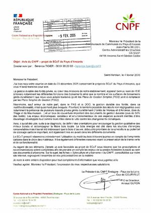CNPF Avis SCOT