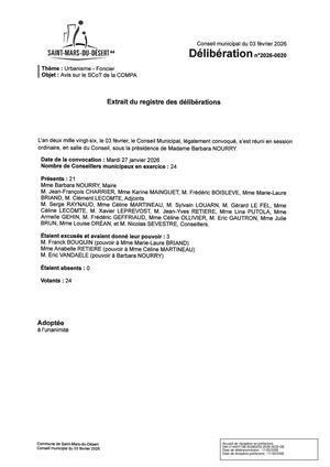 Saint Mars Du Désert Avis SCOT
