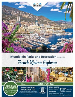 French Riviera Explorer Mundelein Park & Recreation 20oct27