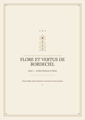 Codex De La Flore De Bordeciel Tome 1