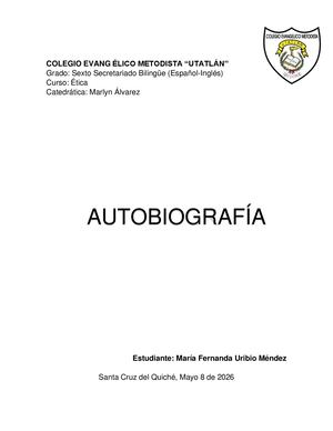 Autobiografía Etica
