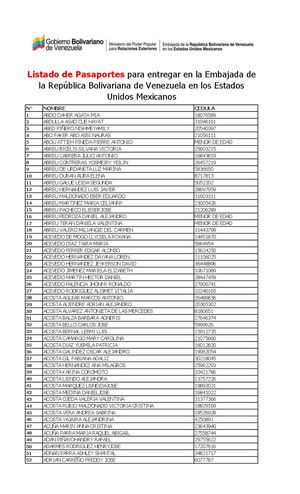 Listado De Pasaportes Jul 26