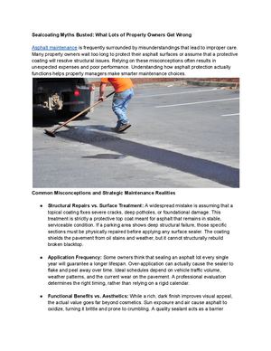 Sealcoating Myths Busted What Lots Of Property Owners Get Wrong