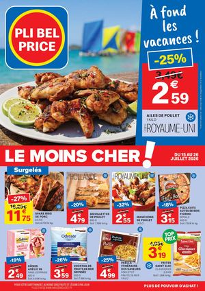 Pli Bel Price - Nos Promotions du 15 au 26 Juillet
