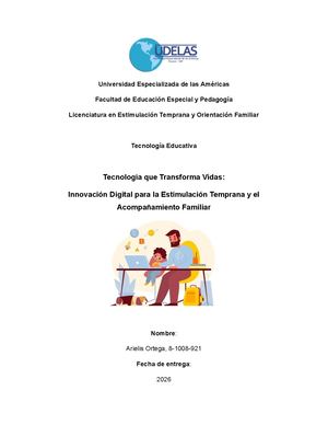 Tecnología que Transforma Vidas: Innovación Digital para la Estimulación Temprana y el Acompañamiento Familiar