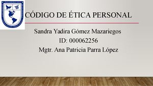 Código De ÉTica Personal