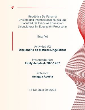Diccionario De Matices Linguisticas Emily Acosta