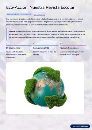 Eco Accion Nuestra Revista Escolar