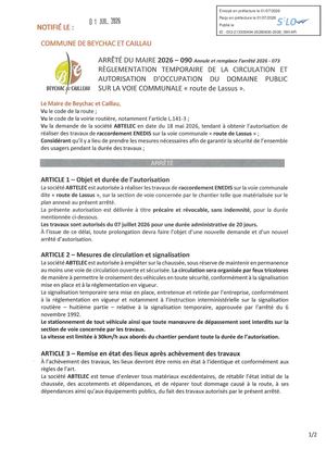 090 Abtelec Travaux De Raccordement Rte De Lassus Pref