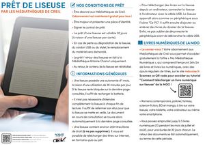 Dépliant - Prêt de liseuse par les Médiathèques de Creil