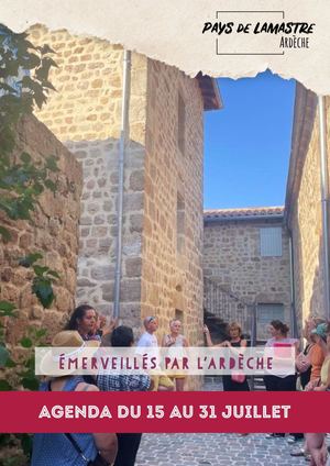 Agenda du 15 au 31 Juillet 2026 - Pays De Lamastre