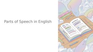 Parts Of Speech In English A Guide For 11th Grade