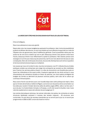 Communiqué Cgt Spectacle 11072026