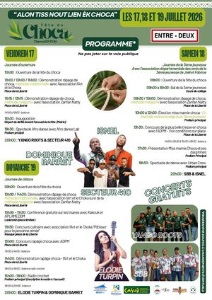 Fête du Choca - Programme et plan de circulation