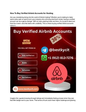 (Pdf) How To Buy Verified Airbnb Accounts For Hosting