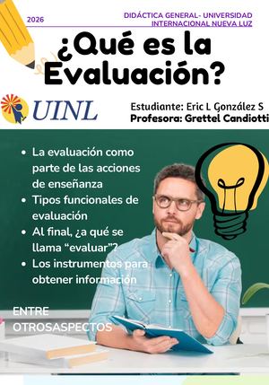 Trabajo Final Revista Sobre La Evaluacion Eric L Gonzalez S