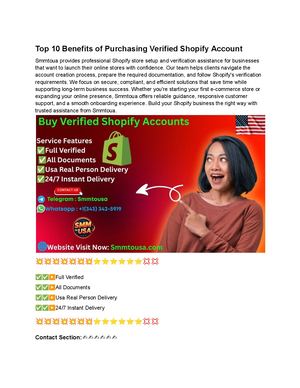 Best 9 Benefits Of Purchasing Verified Shopify Account