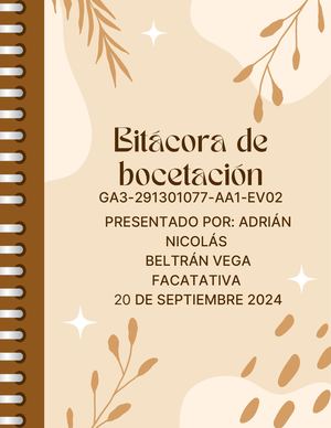 Evidencia Bitácora De Bocetación Adrian Nicolas Beltran Vega