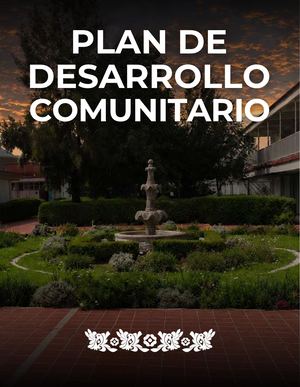 Plan De Desarrollo Comunitario Tultitlán