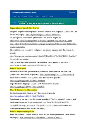 Liens vers les productions du projet disponibles en ligne (site web, blog, extraits audio/vidéo, etc.)