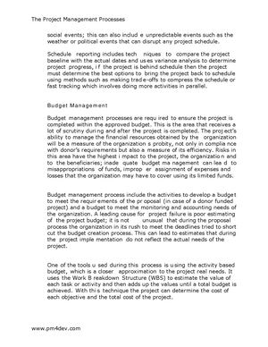 PM4DEV The Project Managment Processes Pages 4