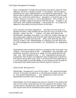 PM4DEV The Project Managment Processes Pages 6