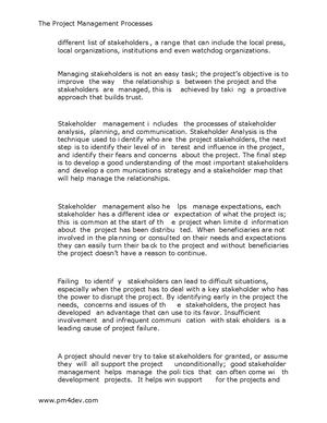 PM4DEV The Project Managment Processes Pages 7