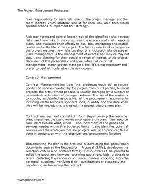 PM4DEV The Project Managment Processes Pages 8